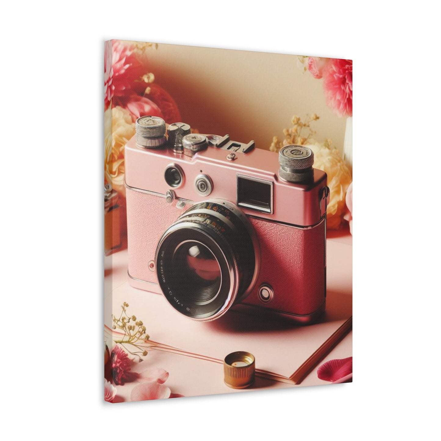 Pretty in Pink: A Vintage Camera Canvas Gallery Wrap