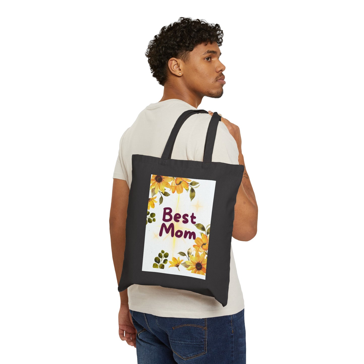 Cute Best Mom Cotton Canvas Tote Bag