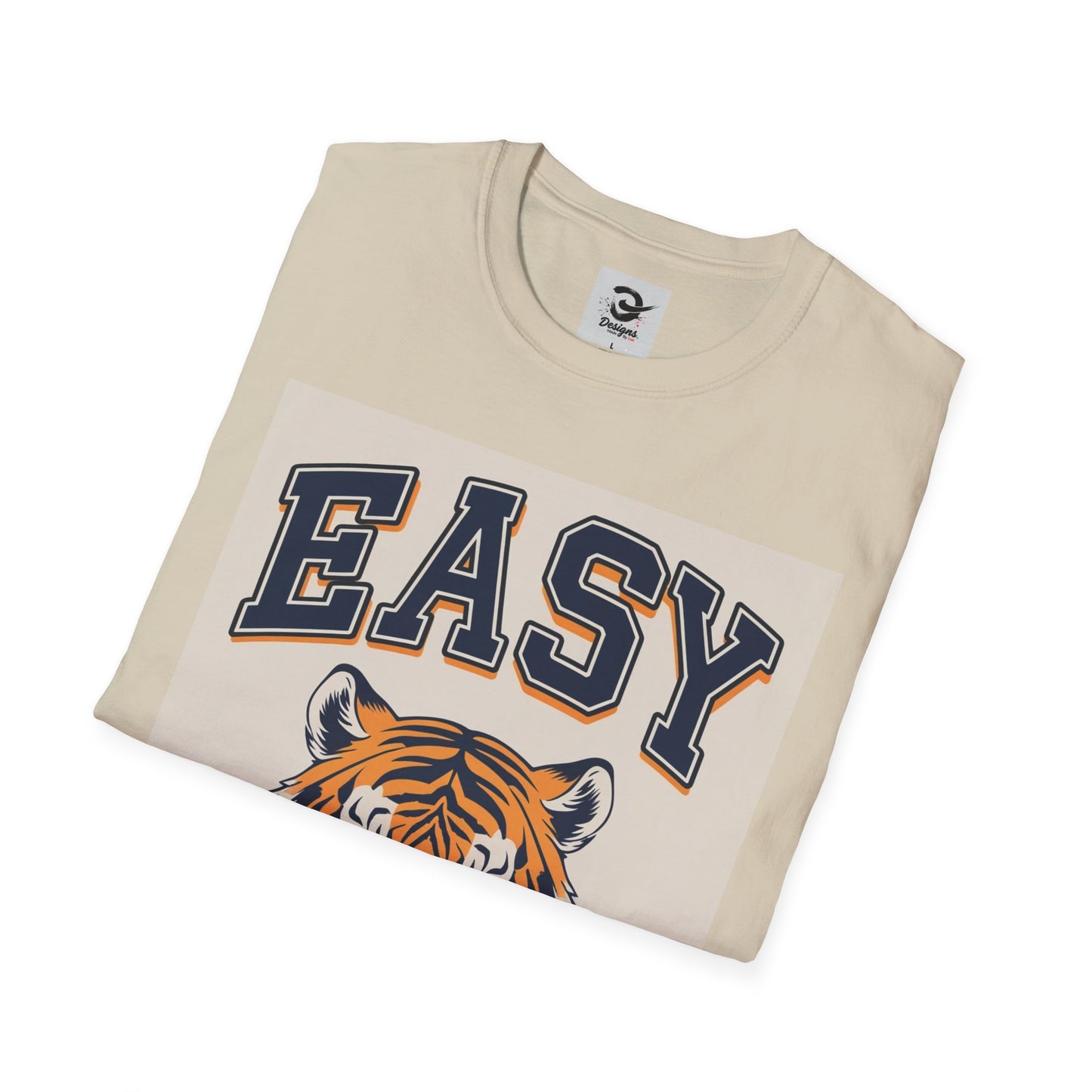 Easy Tiger Men T-Shirt, Casual Tee for Animal Lovers, Cool Graphic Tee, Perfect Gifts for Birthdays, Everyday Style, Summer Comfort