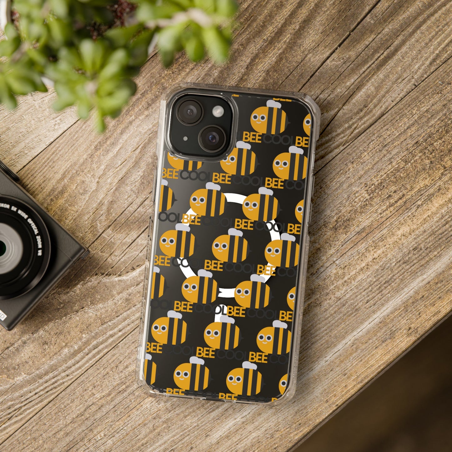 Bee Cool Magnetic Clear Impact Cases Custom Design Iphone Case 15 | iPhone 15 Plus| iPhone 15 Pro Max| iPhone 14