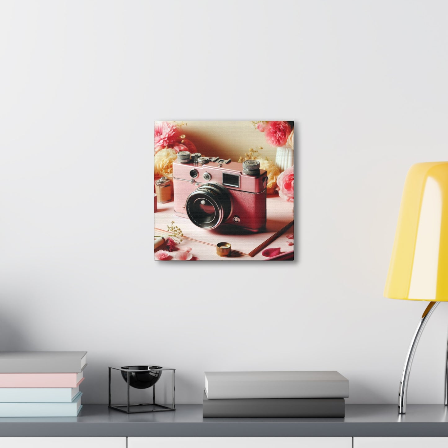 Pretty in Pink: A Vintage Camera Canvas Gallery Wrap