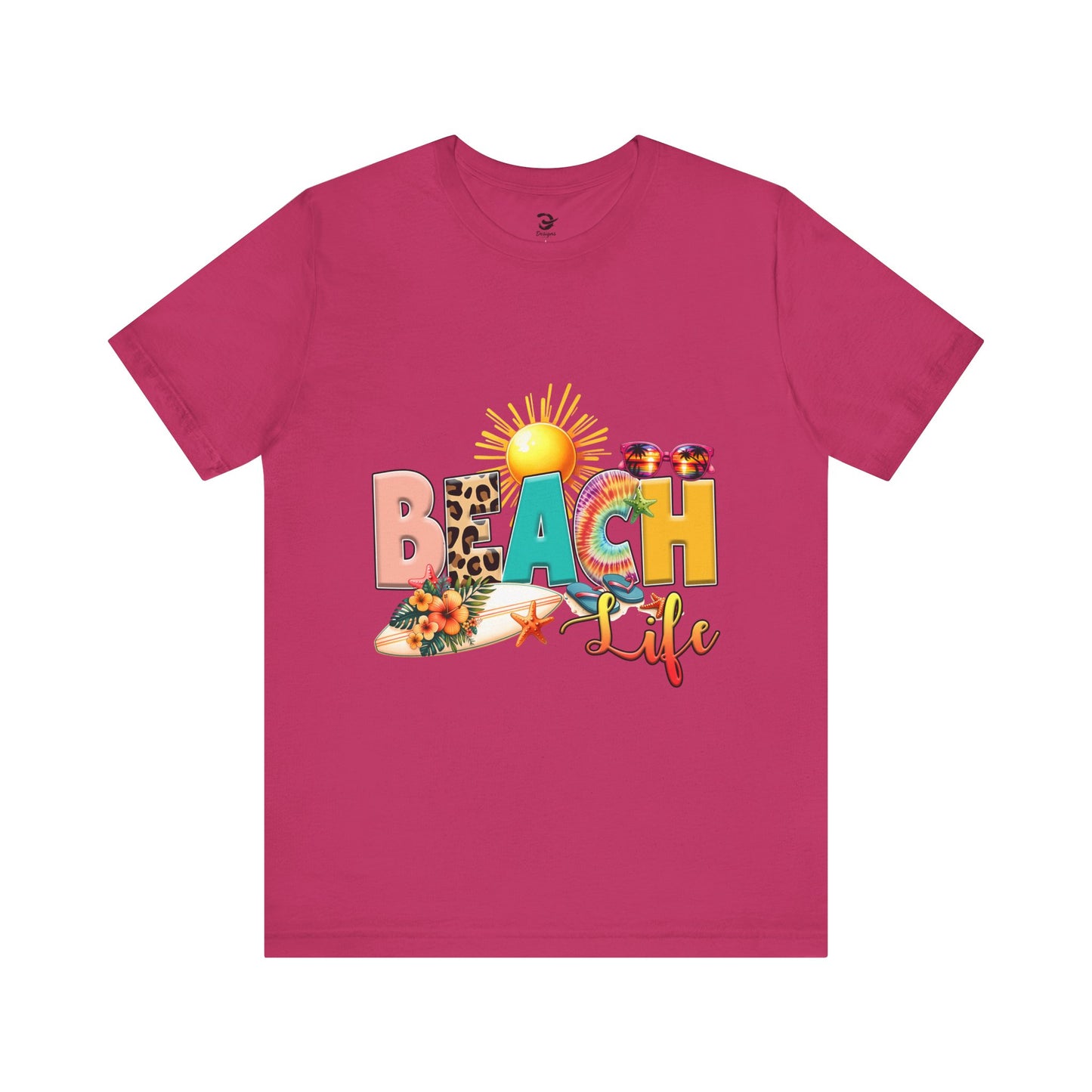Beach Life Tee –  Short Sleeve Shirt, Summer T-Shirt, Vacation Clothing, Beachwear, Fun Gift for Ocean Lovers, Casual Style