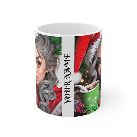 Grinch Vibes Ceramic Coffee Mug - Personalized Warmth 11oz | A Design Berkshire Swash