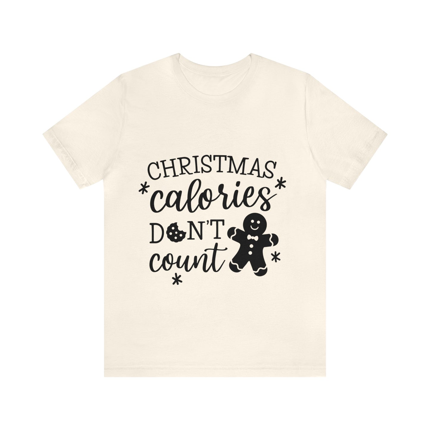 Christmas Calories Don't Count - Humorous Women's Jersey Short Sleeve Tee