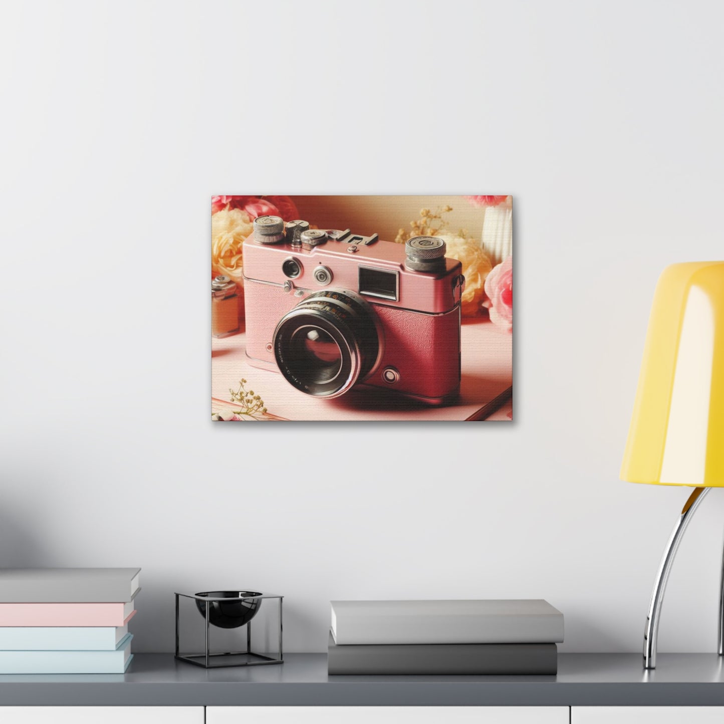 Pretty in Pink: A Vintage Camera Canvas Gallery Wrap