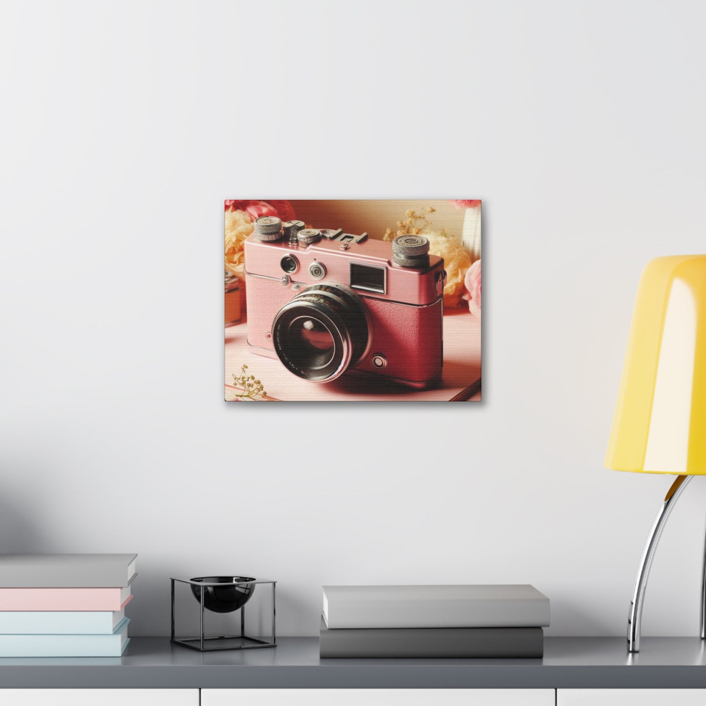 Pretty in Pink: A Vintage Camera Canvas Gallery Wrap