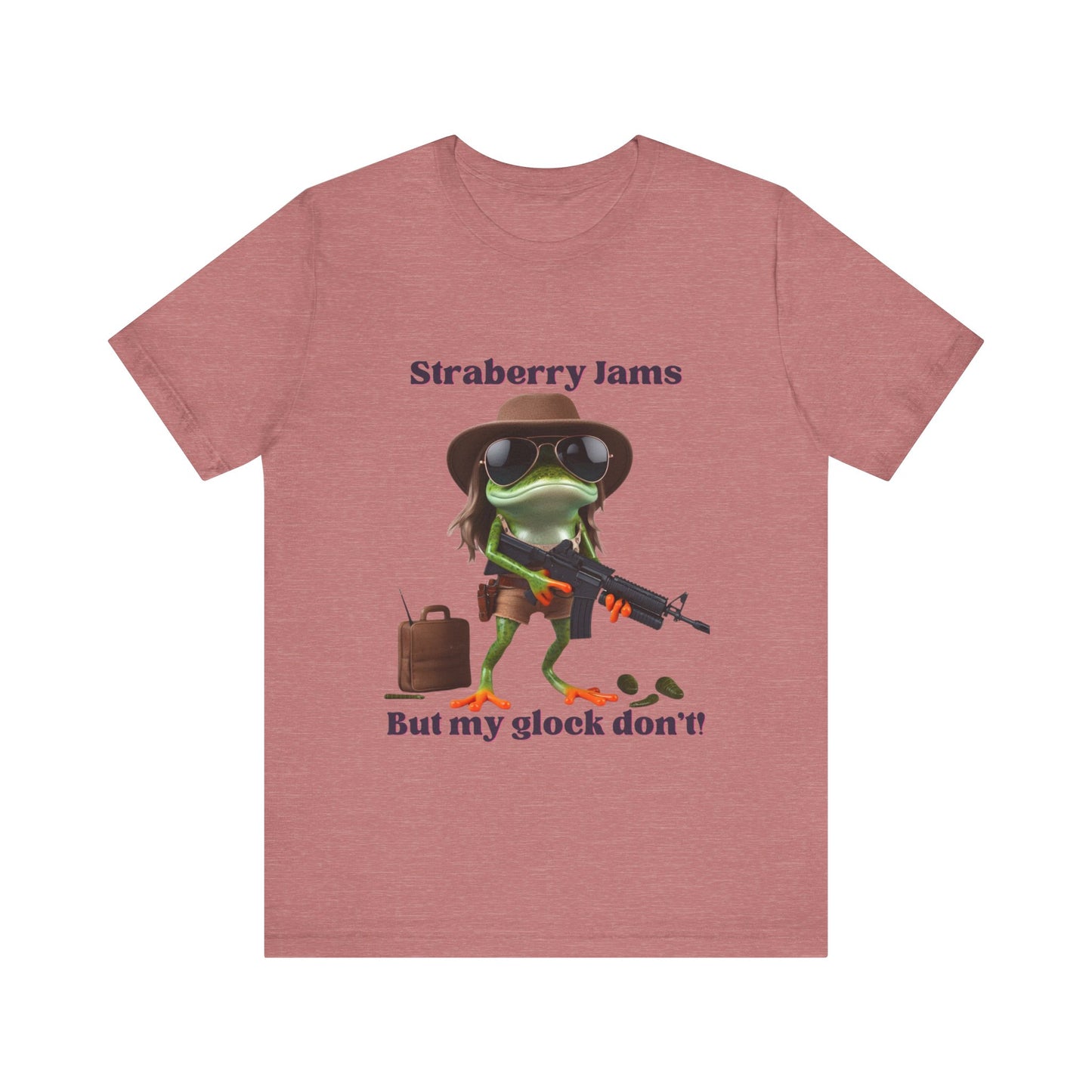 Strawberry Jams But My Glock Don't Shirt Comfort Colors Fun Jersey Short Sleeve Tee