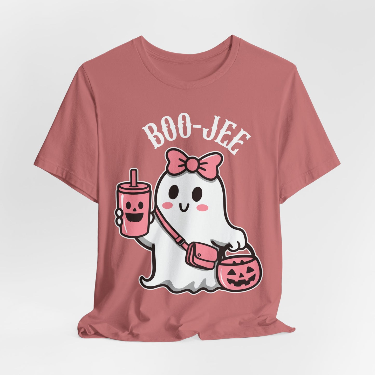 Boo Jee Jersey Short Sleeve Tee Halloween Ghost Funny Tee