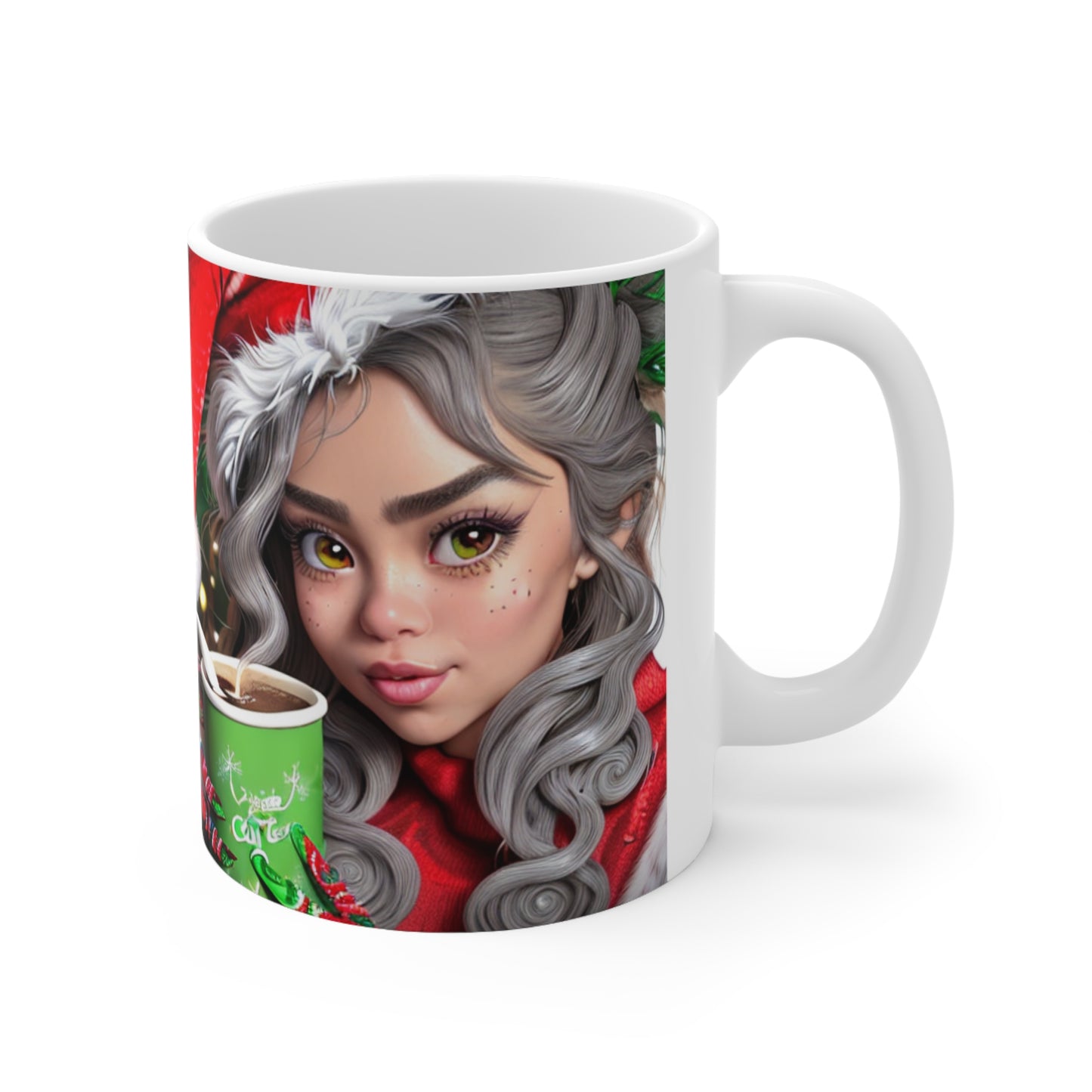 Grinch Vibes Ceramic Coffee Mug - Personalized Warmth 11oz | A Design Berkshire Swash