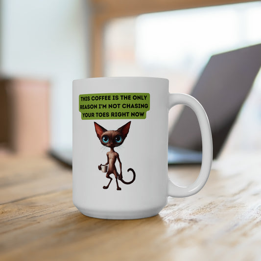 Cattitude Starts with Coffee: Purrfect Mug for Feline Fine Coffee Fanatics Cat Coffee Ceramic Mug 15oz