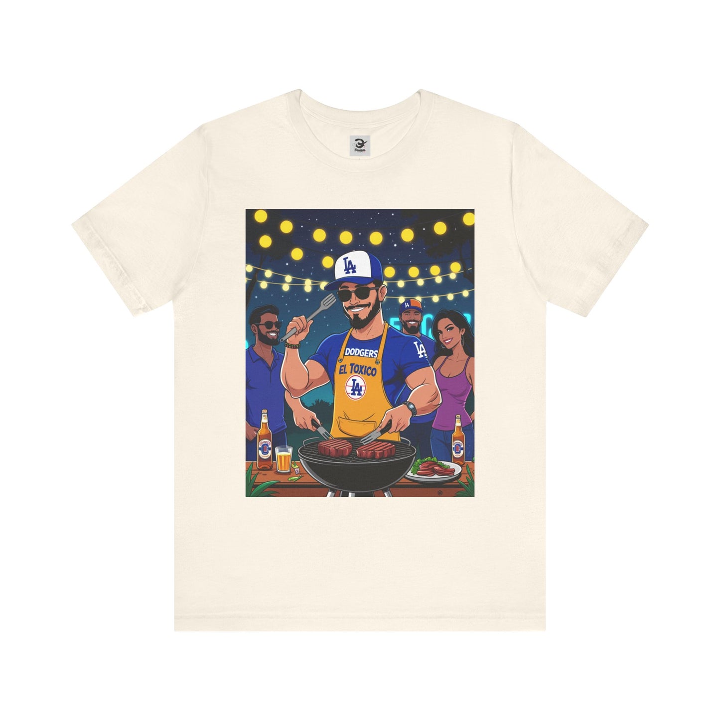 Graphic t-shirt, summer top, funny BBQ shirt, meme shirt, dad shirt, El Tóxico tee, fan shirt, cotton shirt, Latino humor Jersey Short Sleeve Tee