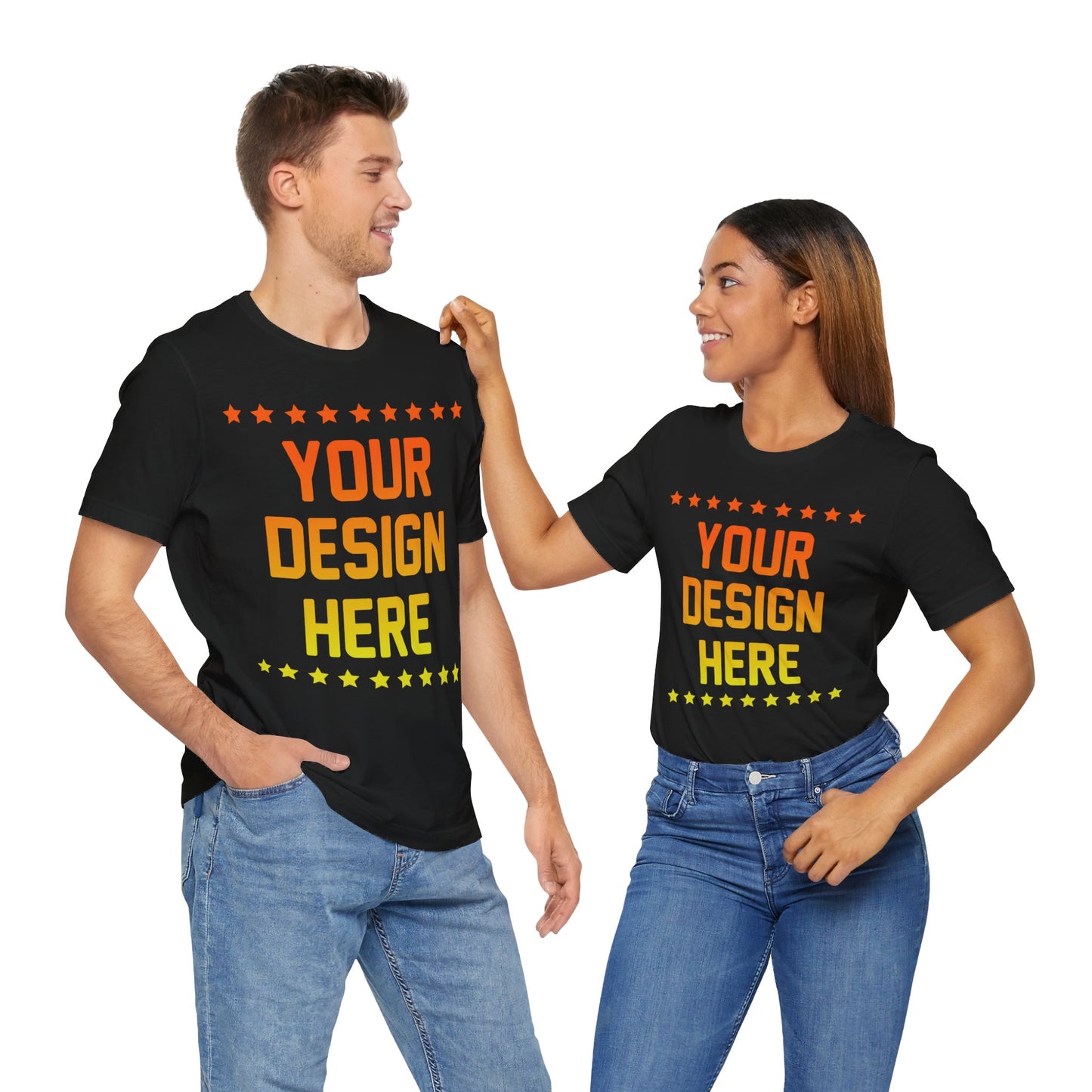 Custom T-shirt Designs Unisex Jersey Short Sleeve Tee Wear Your Own Design