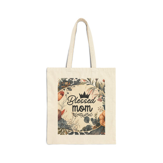 Blessed Mom Gift Ideas, Inspirational Tote Bag for Mom, Bible Verse Mom Tote Bag