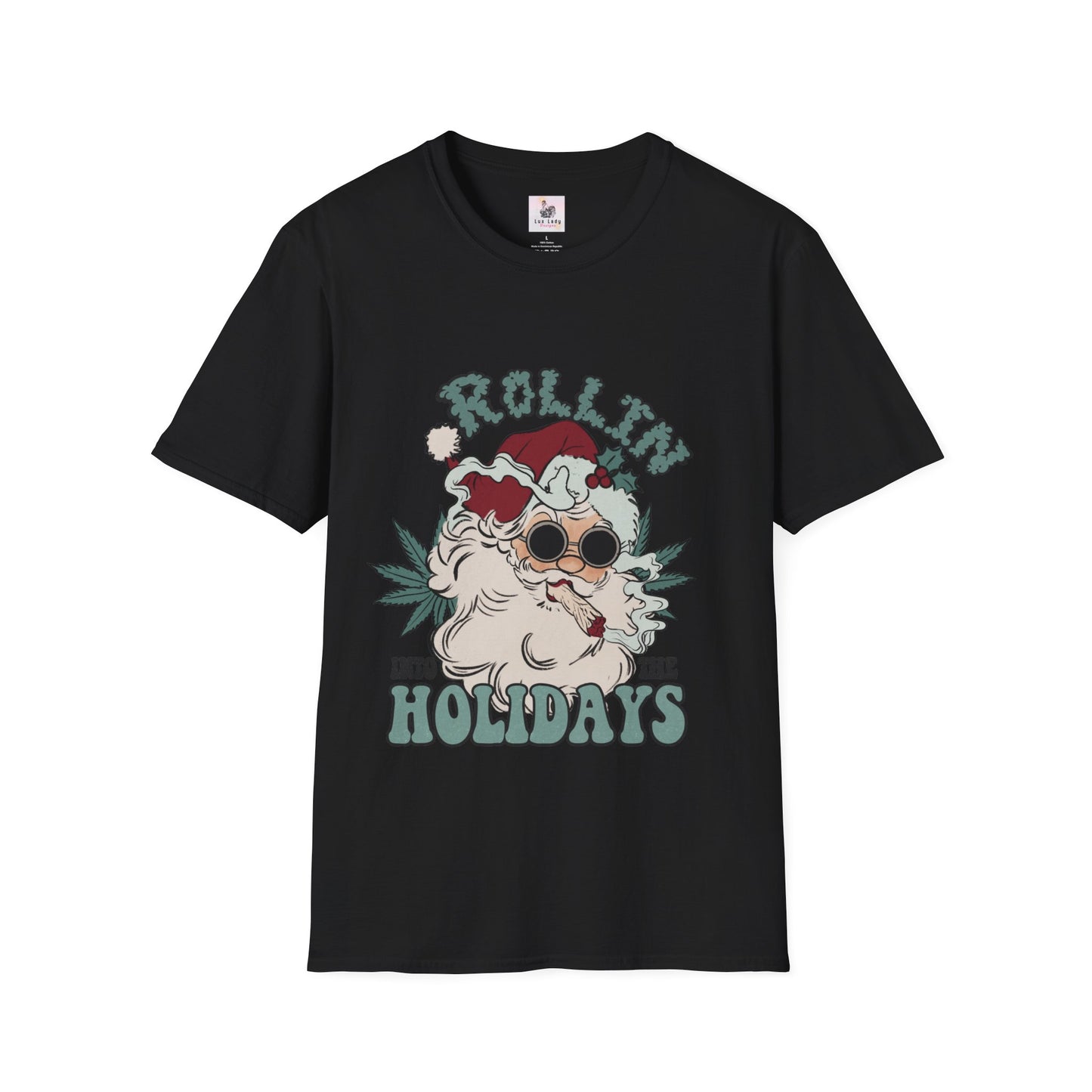 Rolling into the Holidays Humorous Christmas T-Shirt Unisex Softstyle T-Shirt