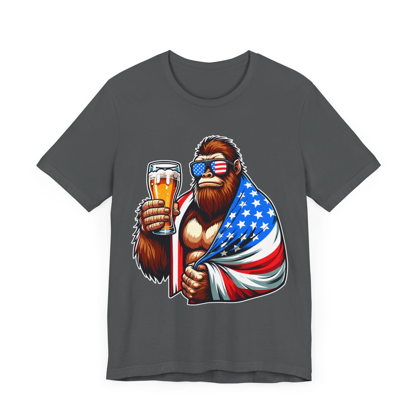 Patriotic 4th of July Unisex Jersey Short Sleeve Tee Big Foot T-shirt