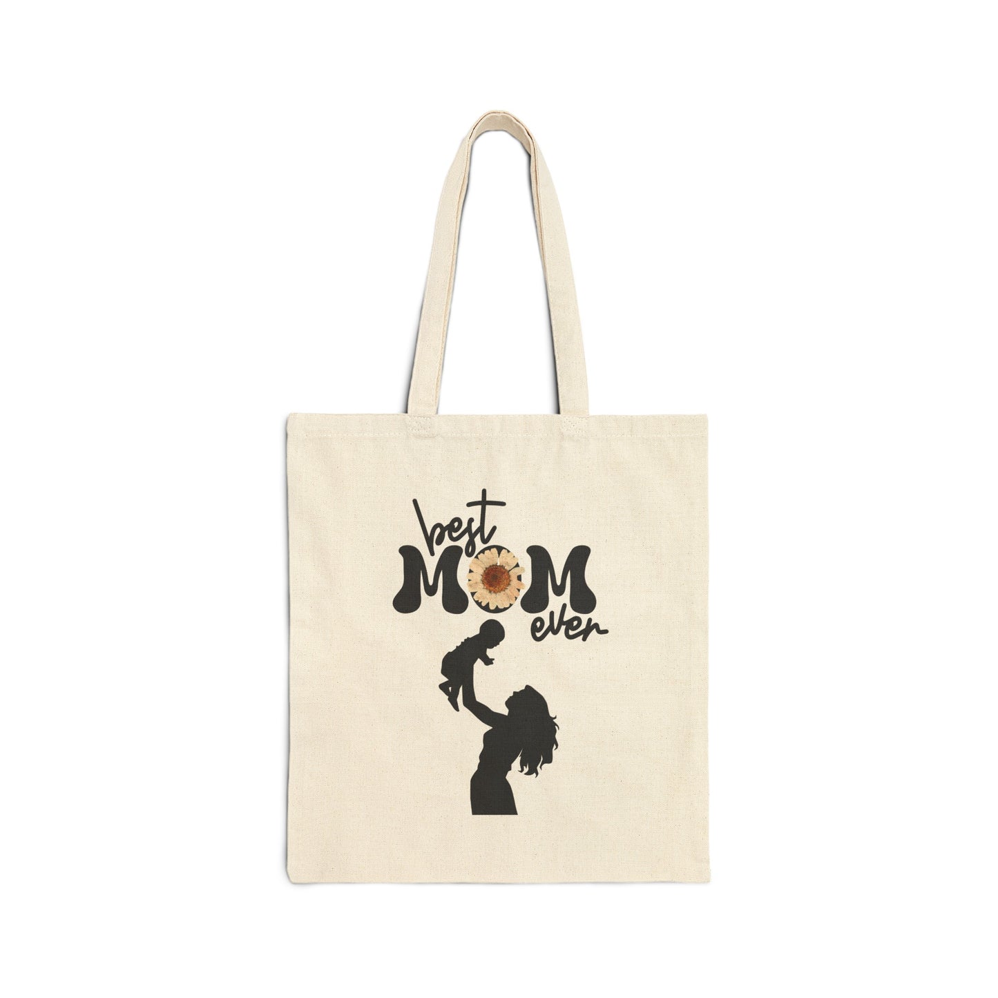 Best Mom Ever Cotton Canvas Tote Bag