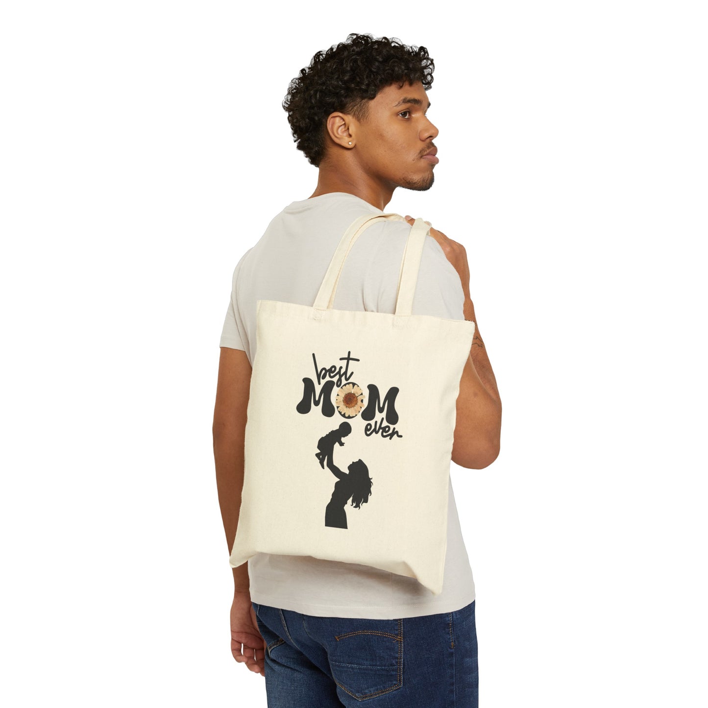 Best Mom Ever Cotton Canvas Tote Bag