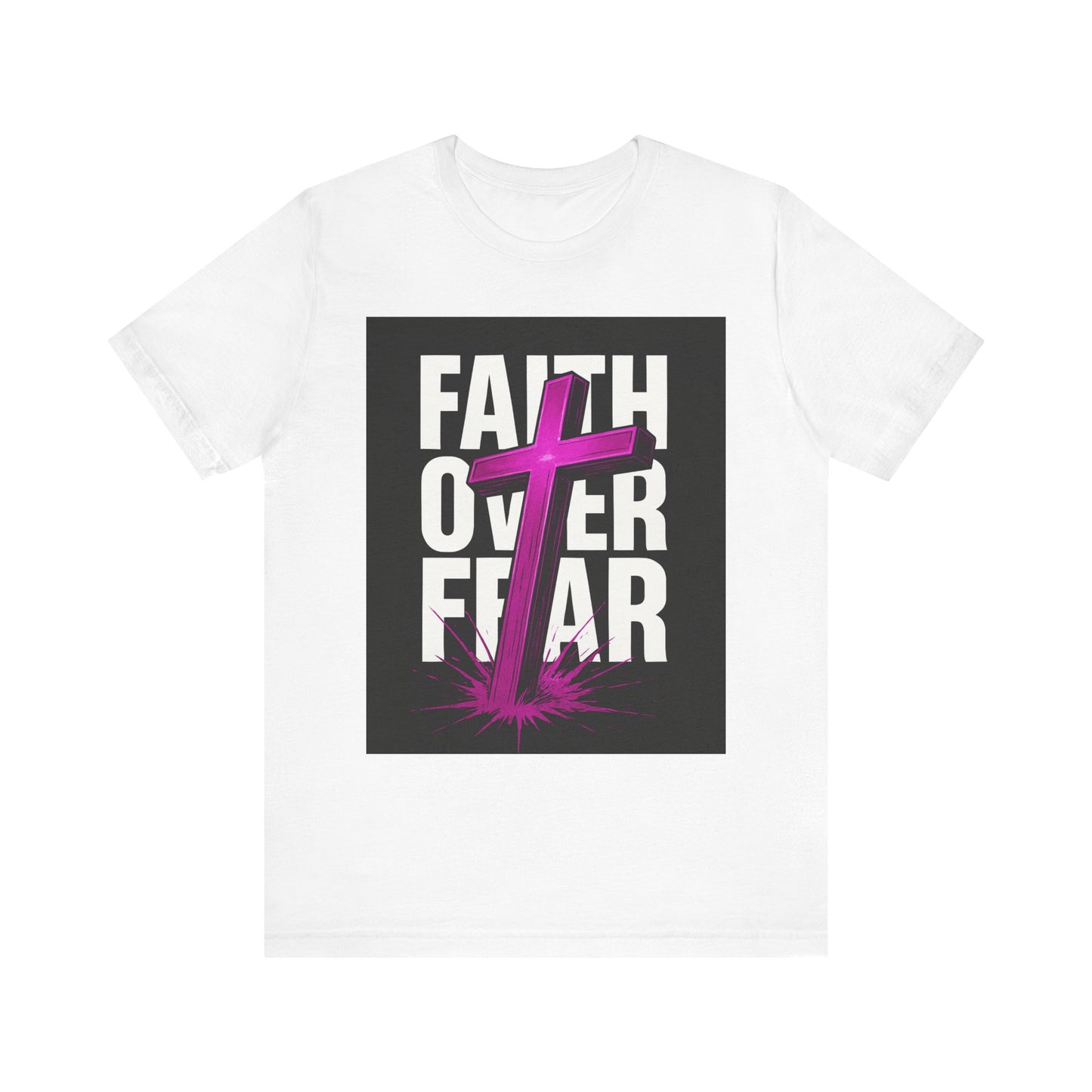 Faith Over Fear Tee, Inspirational Unisex Shirt, Christian Apparel, Motivational T-Shirt, Gifts for Faith Lovers, Everyday Wear Bella Canvas Tee