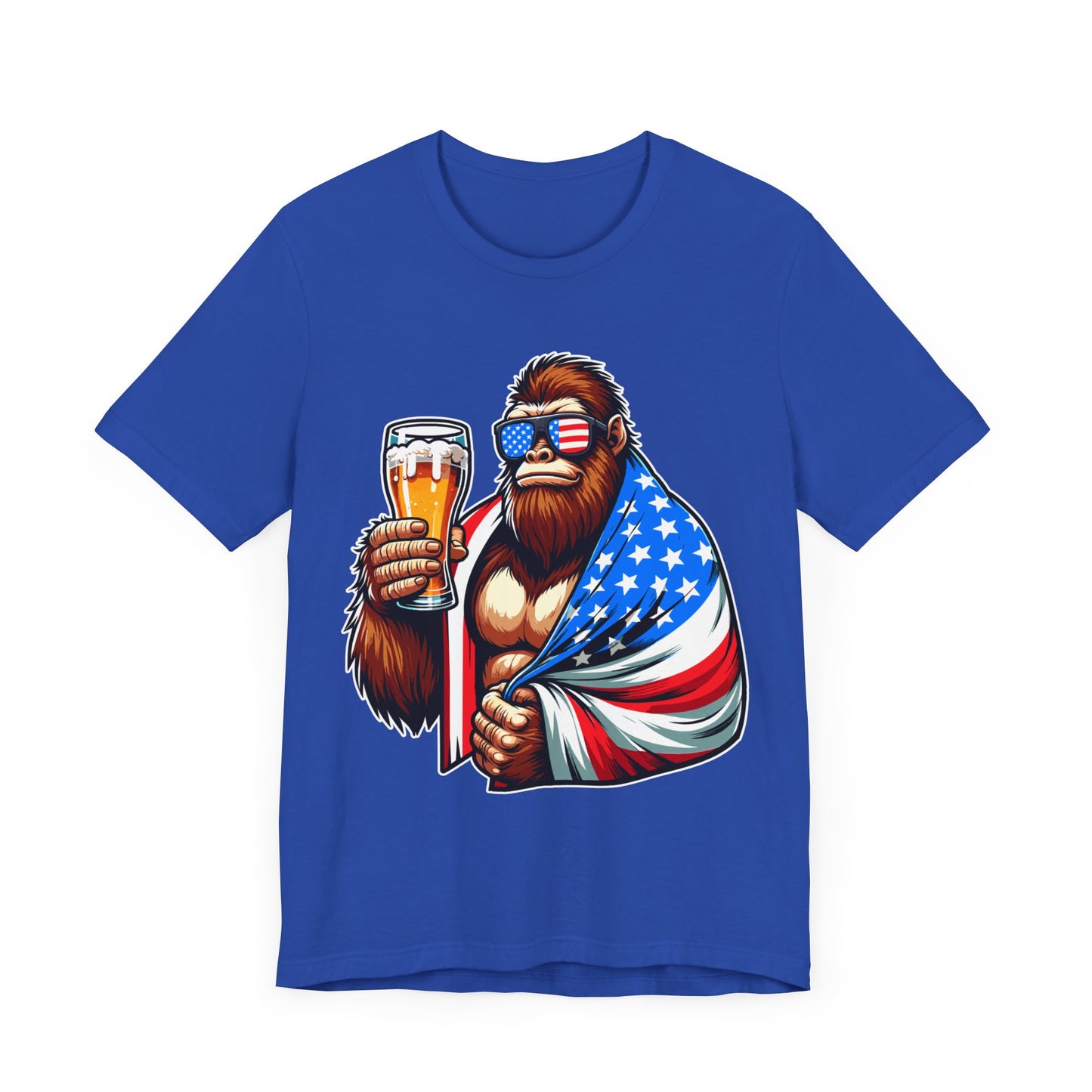 Patriotic 4th of July Unisex Jersey Short Sleeve Tee Big Foot T-shirt