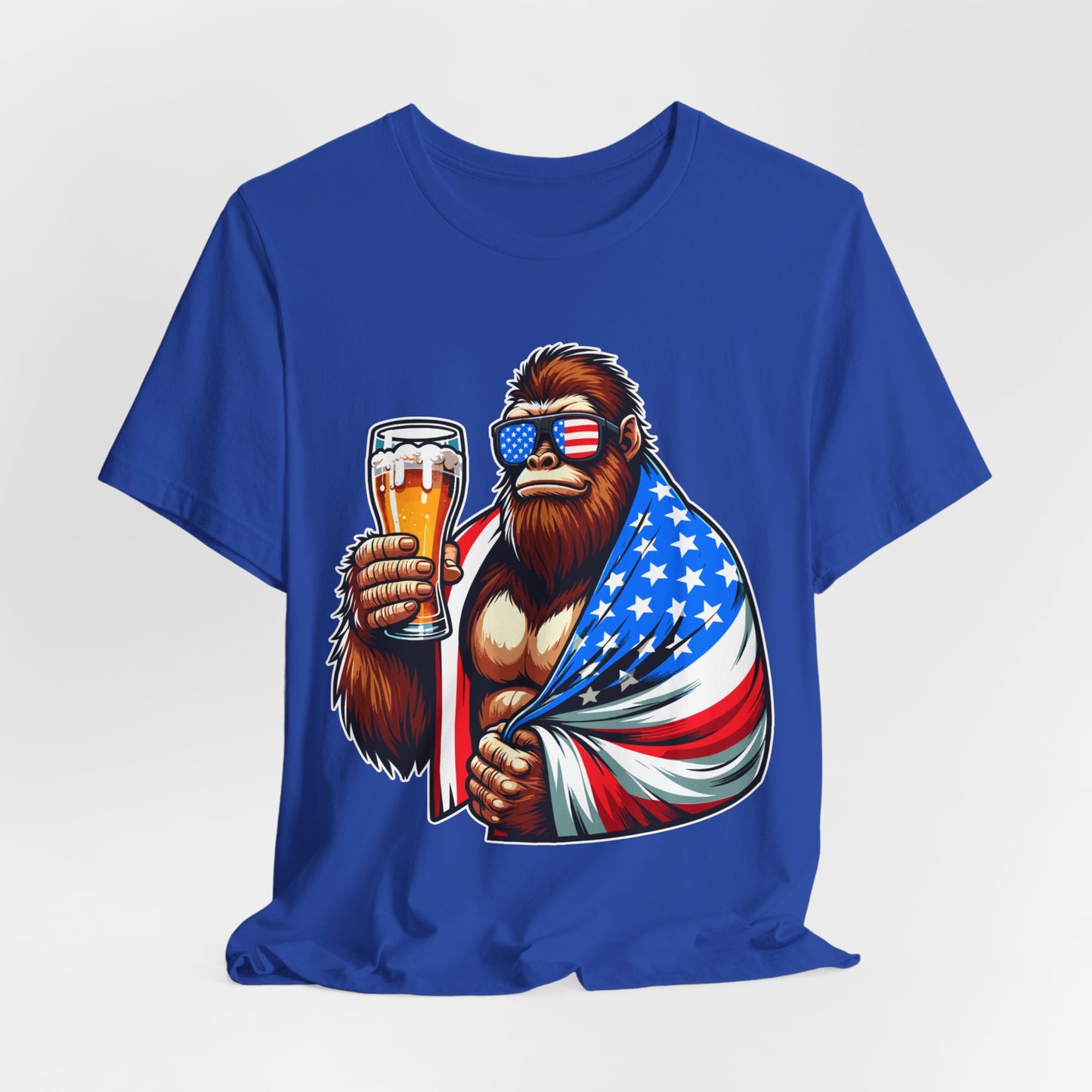 Patriotic 4th of July Unisex Jersey Short Sleeve Tee Big Foot T-shirt