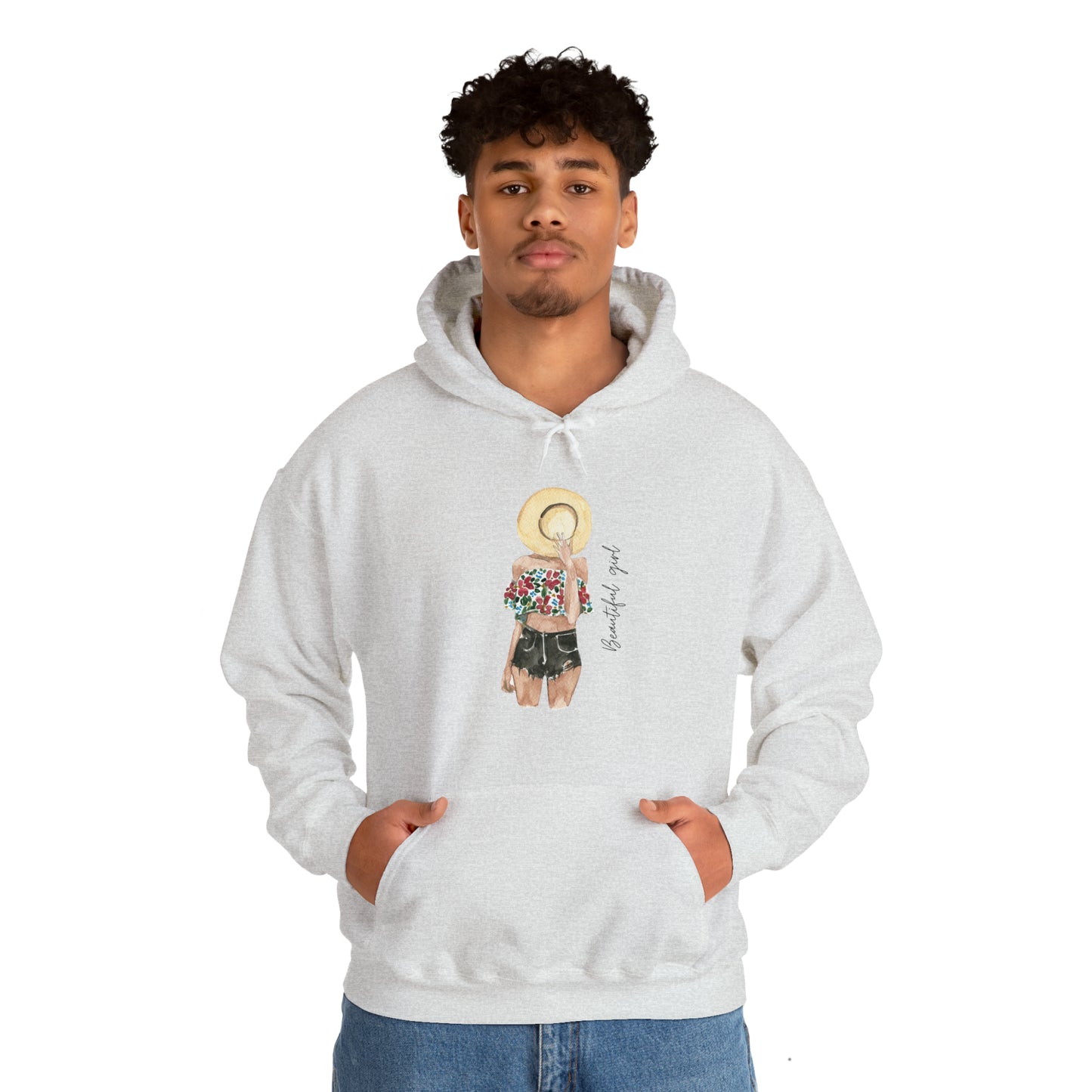 Beautiful girl Unisex Heavy Blend™ Hooded Sweatshirt