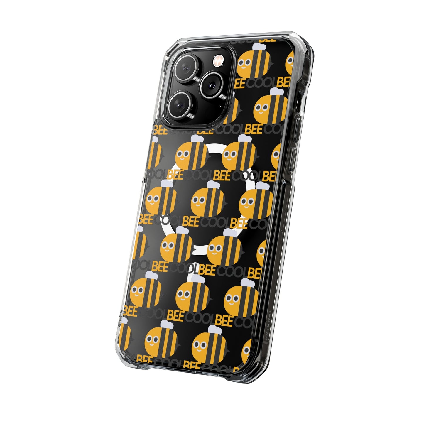 Bee Cool Magnetic Clear Impact Cases Custom Design Iphone Case 15 | iPhone 15 Plus| iPhone 15 Pro Max| iPhone 14