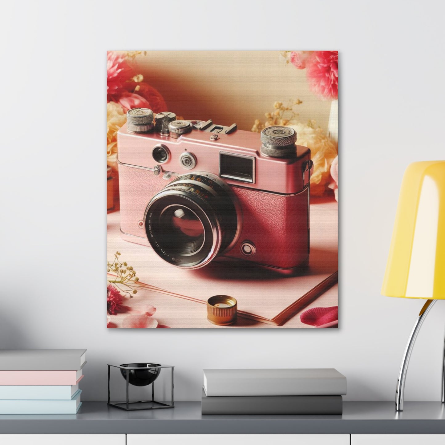 Pretty in Pink: A Vintage Camera Canvas Gallery Wrap