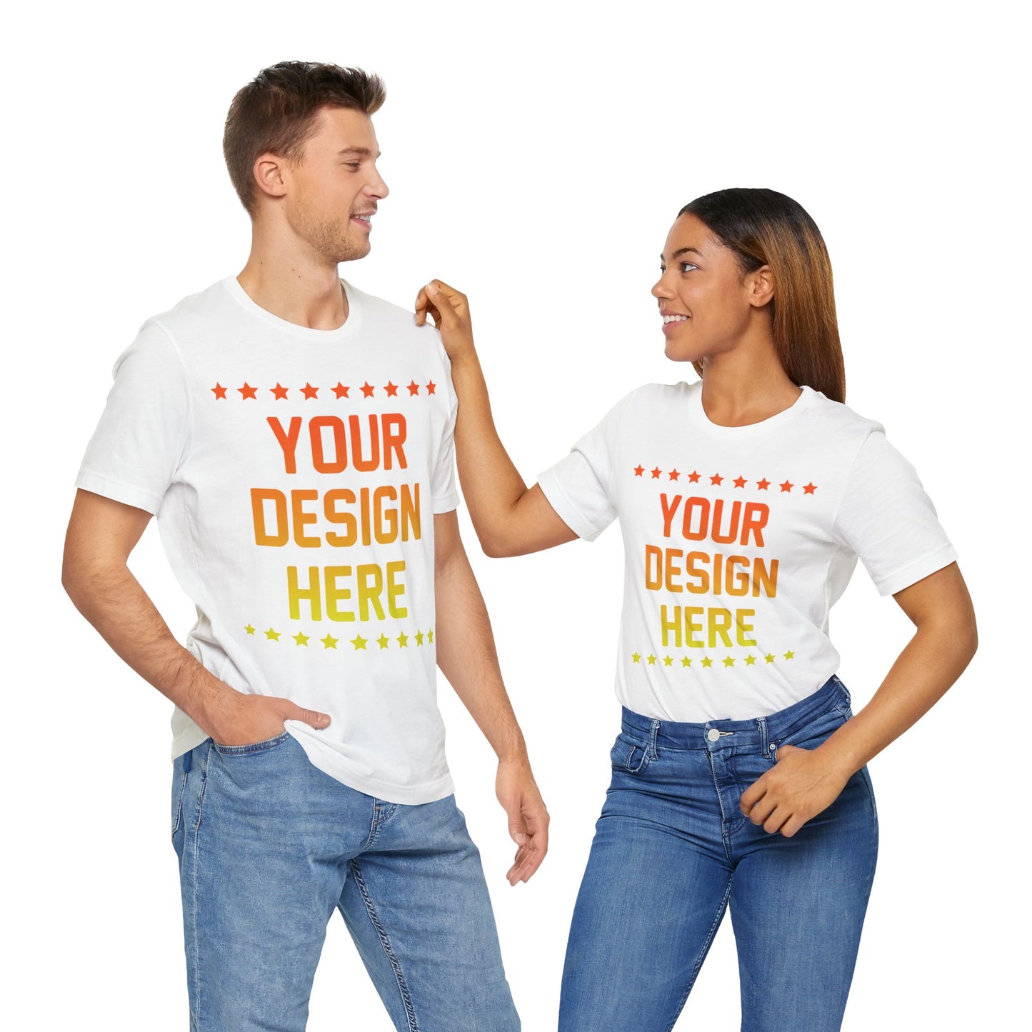 Custom T-shirt Designs Unisex Jersey Short Sleeve Tee Wear Your Own Design