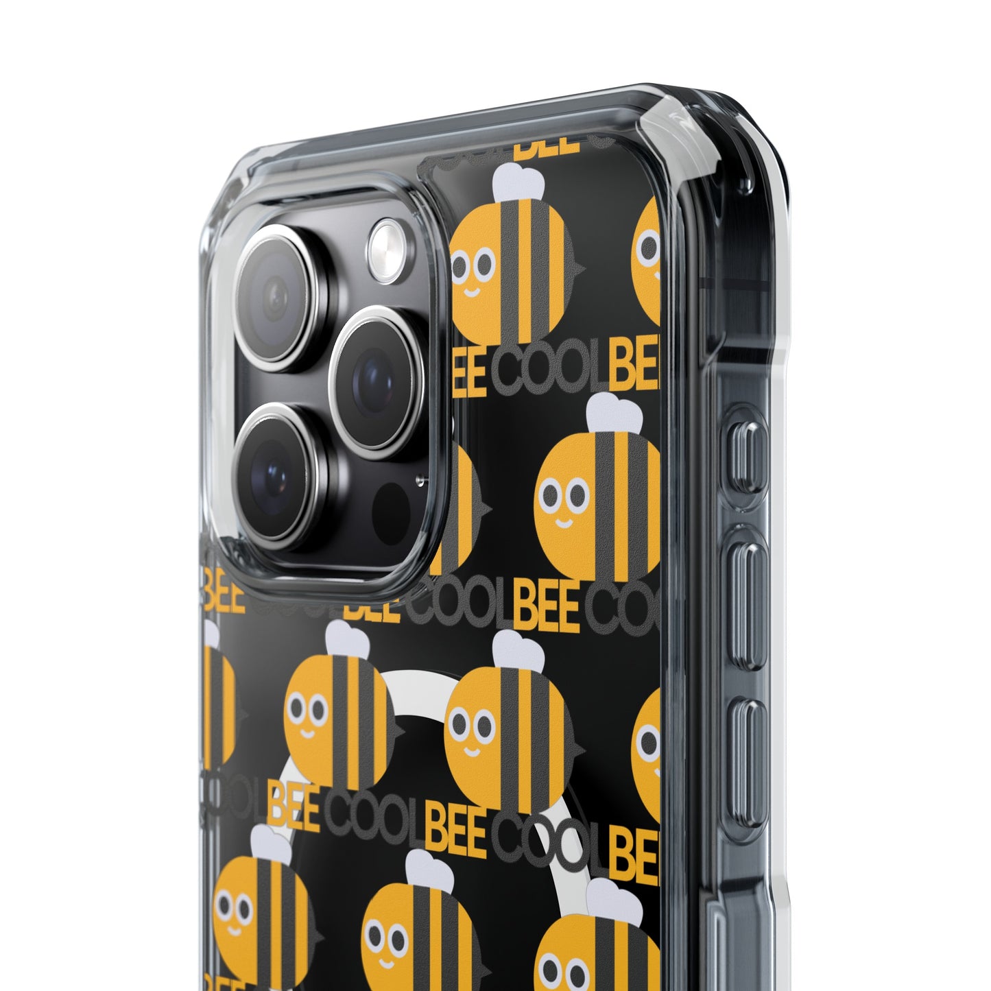 Bee Cool Magnetic Clear Impact Cases Custom Design Iphone Case 15 | iPhone 15 Plus| iPhone 15 Pro Max| iPhone 14