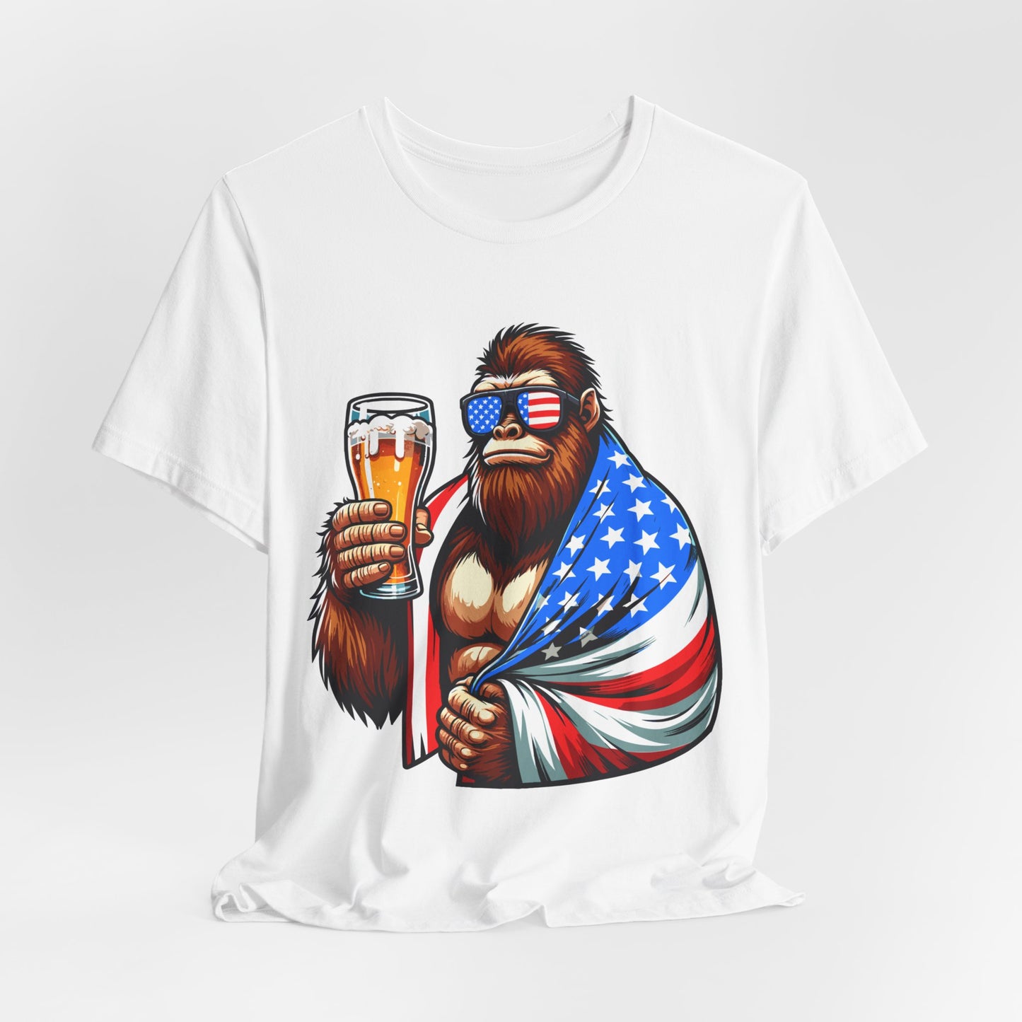 Patriotic 4th of July Unisex Jersey Short Sleeve Tee Big Foot T-shirt