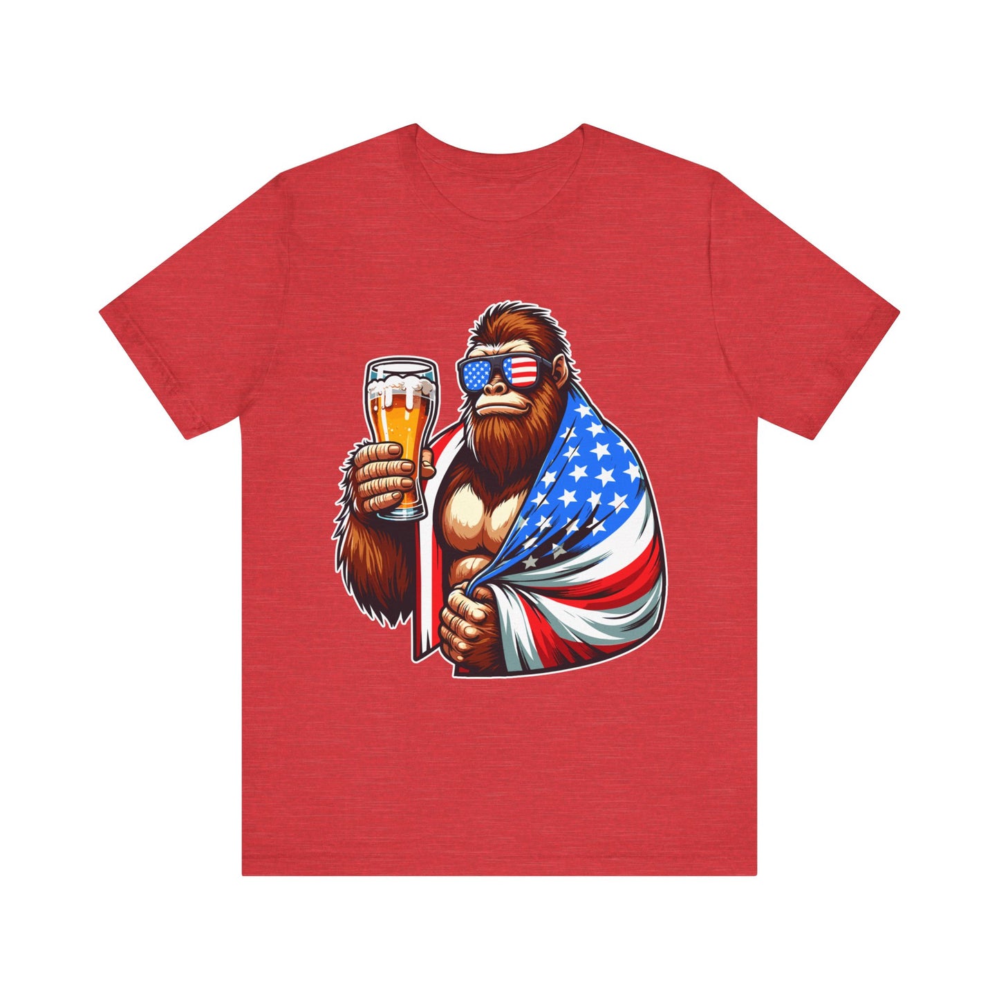 Patriotic 4th of July Unisex Jersey Short Sleeve Tee Big Foot T-shirt