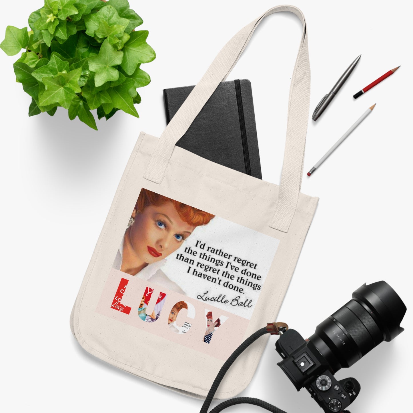 I love Lucy Organic Canvas Tote Bag