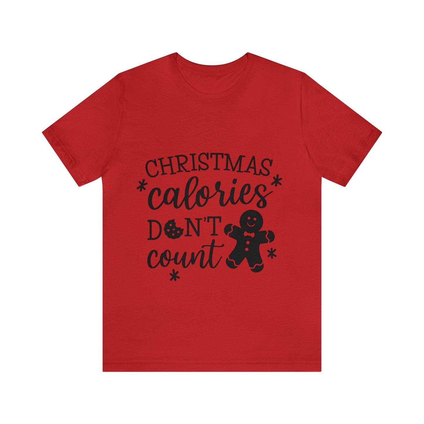 Christmas Calories Don't Count - Humorous Women's Jersey Short Sleeve Tee