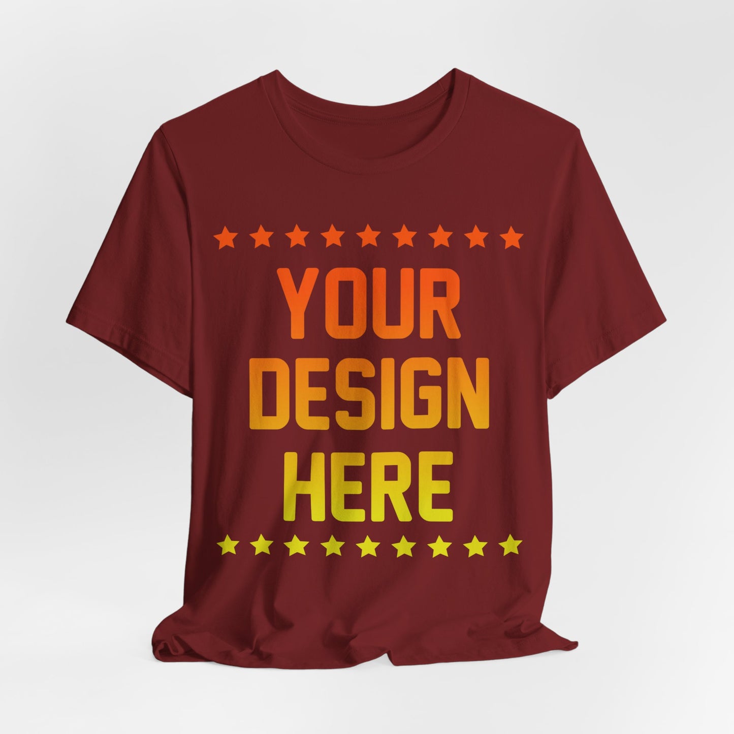 Custom T-shirt Designs Unisex Jersey Short Sleeve Tee Wear Your Own Design