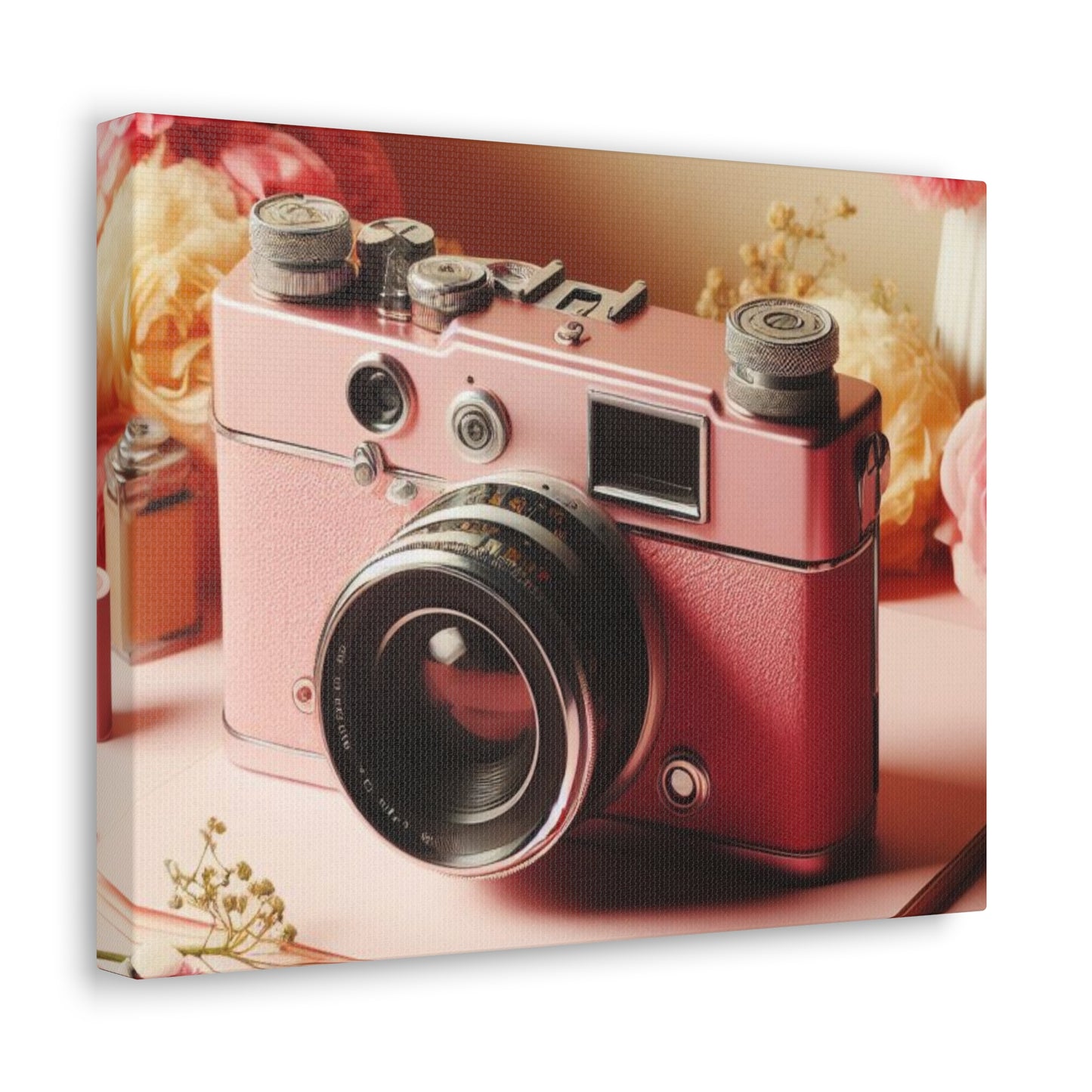 Pretty in Pink: A Vintage Camera Canvas Gallery Wrap