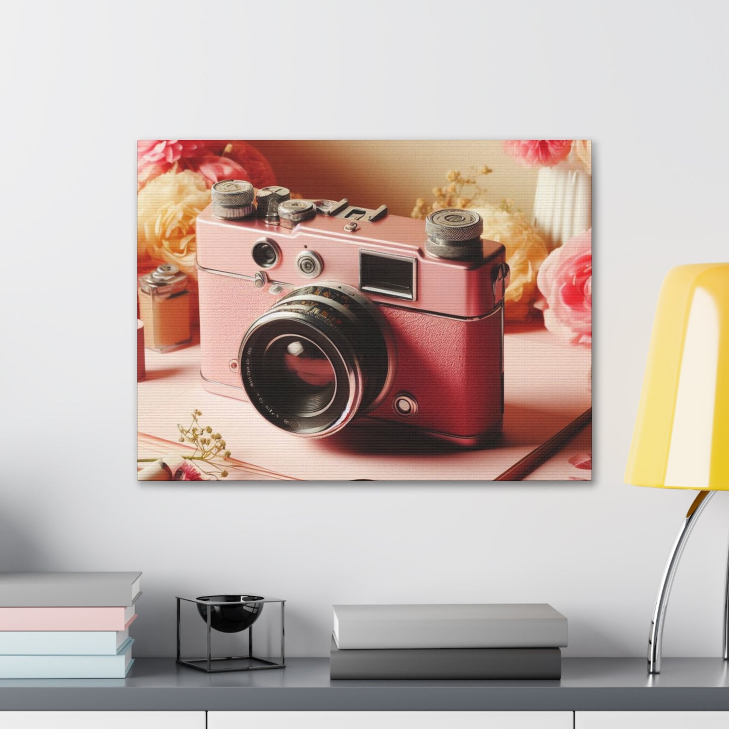 Pretty in Pink: A Vintage Camera Canvas Gallery Wrap