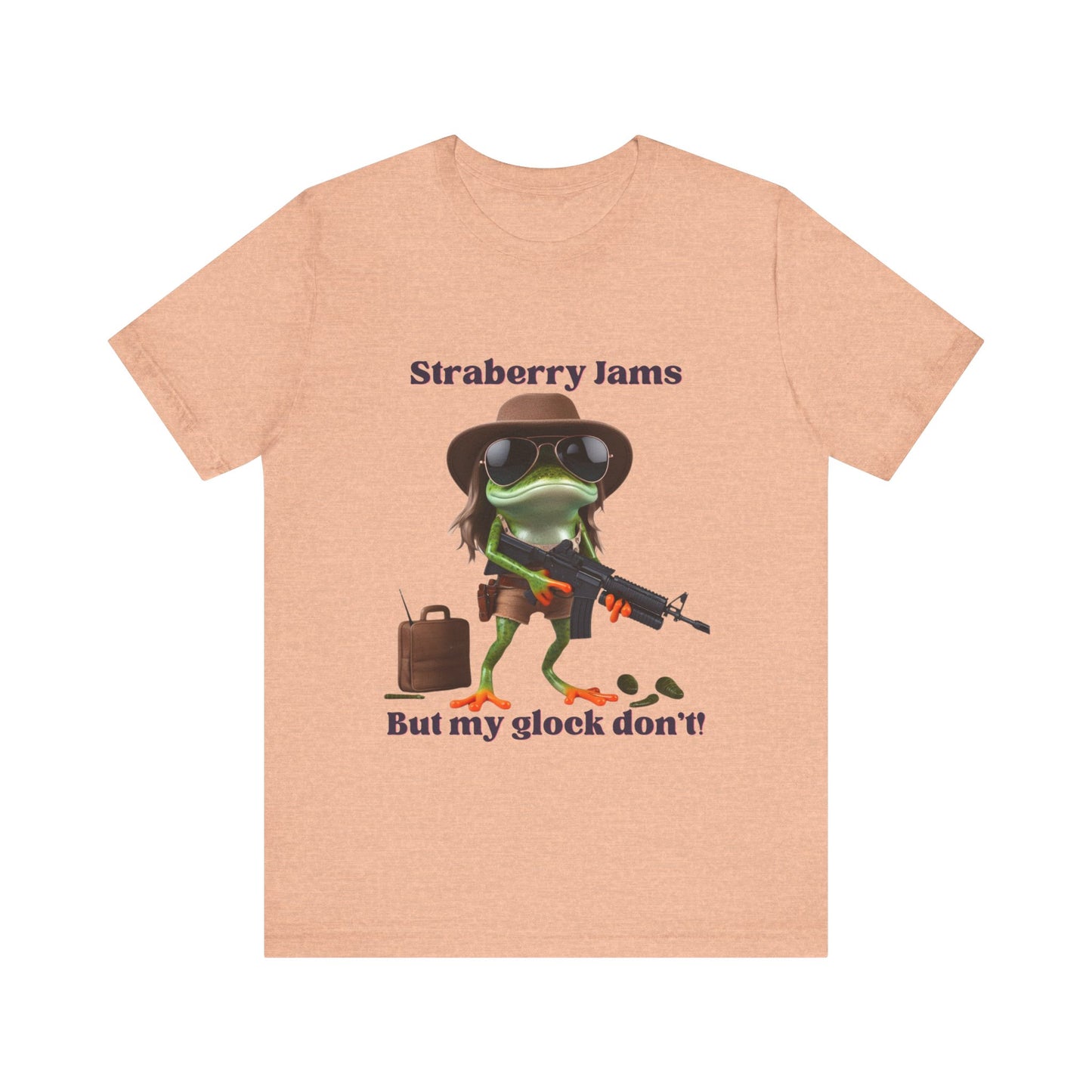 Strawberry Jams But My Glock Don't Shirt Comfort Colors Fun Jersey Short Sleeve Tee