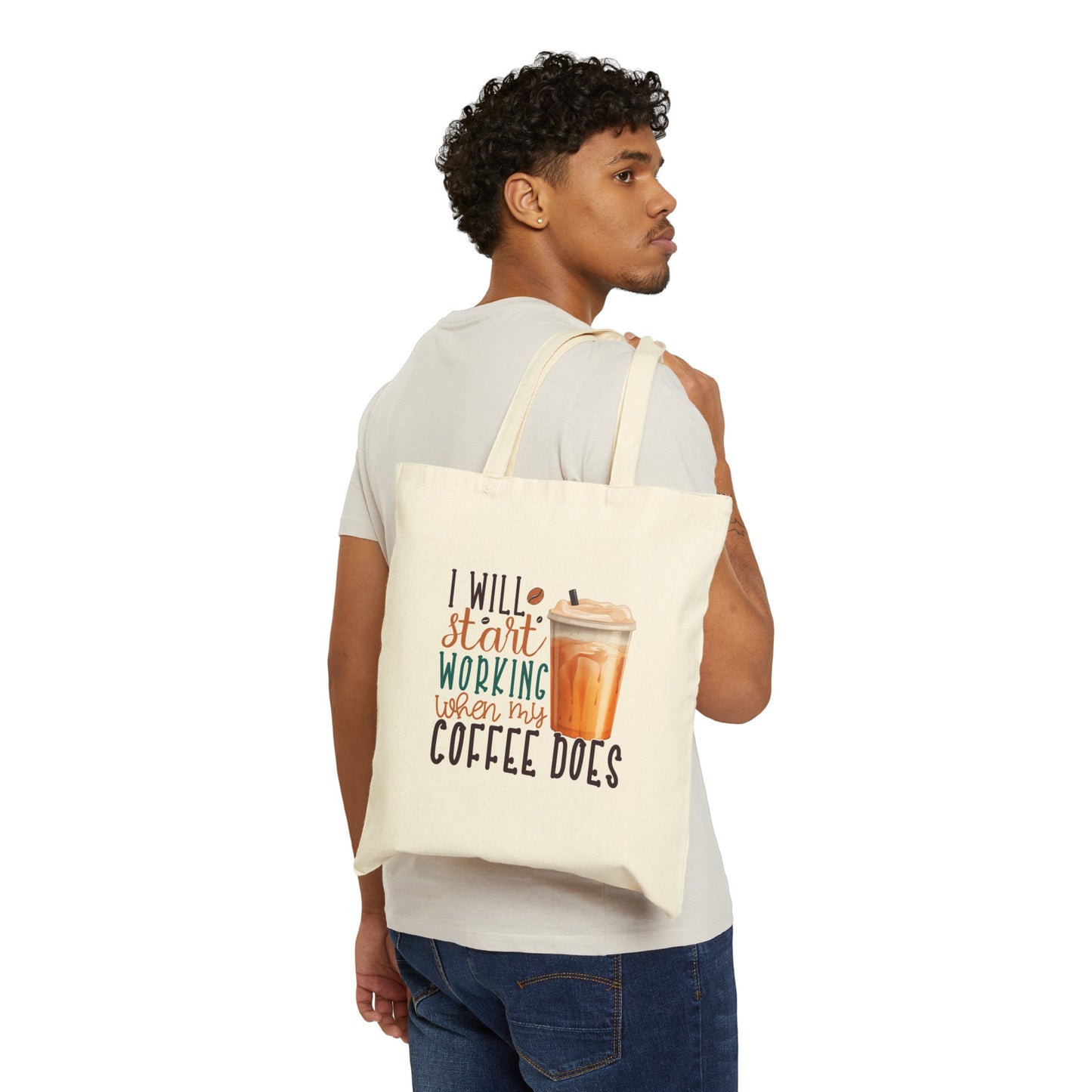 Coffee Tote Bag Cotton Canvas Tote Bag