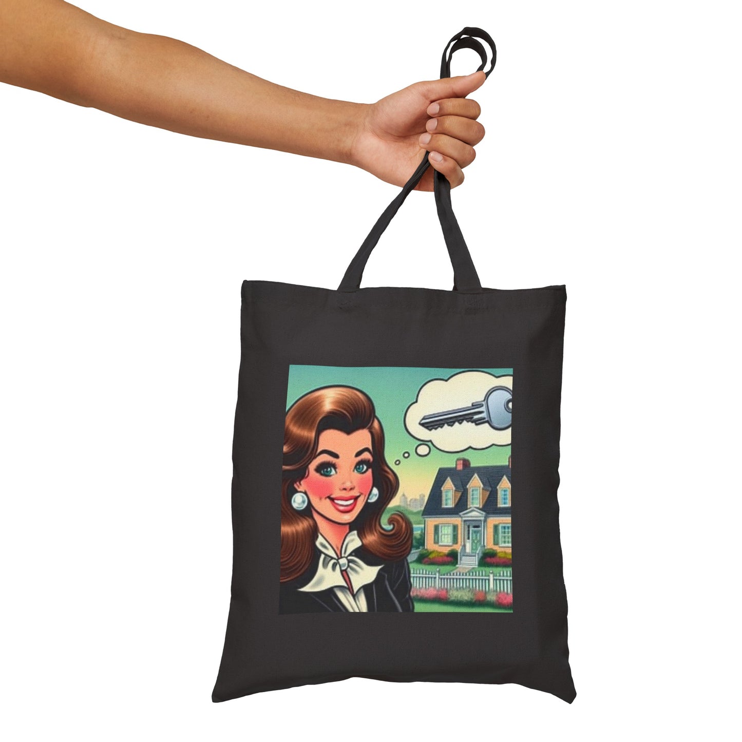 Home on the Move Tote | Cotton Canvas Tote Bag | Realtor Tote Bag