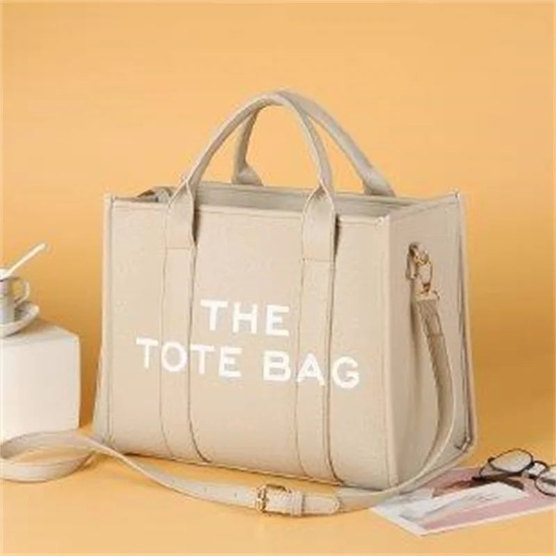 The Tote Bag For Women Crossbody Female Handbag New Solid Words Letter Leisure Large Bag Luxury Fashion Bag Designer