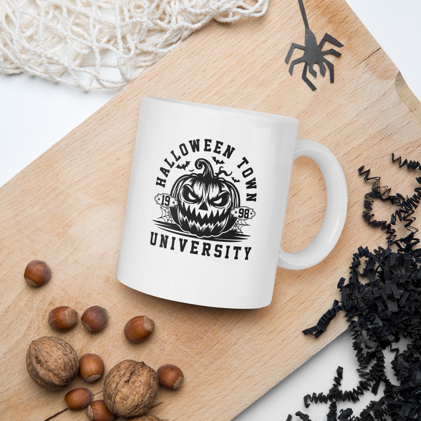 Halloween University White glossy mug