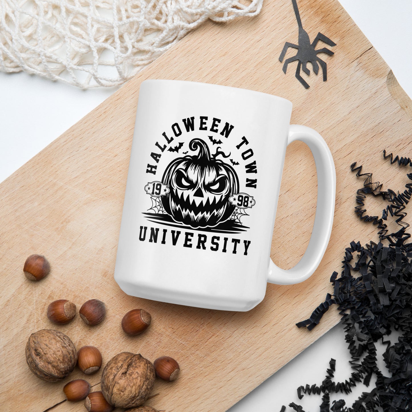 Halloween University White glossy mug