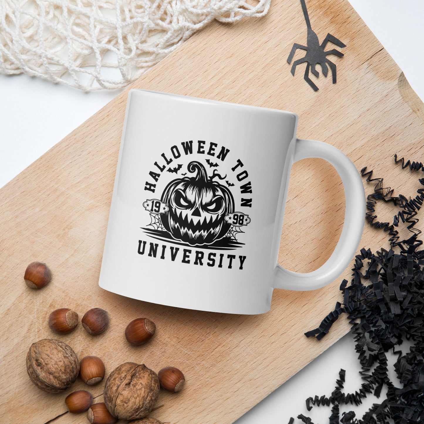 Halloween University White glossy mug